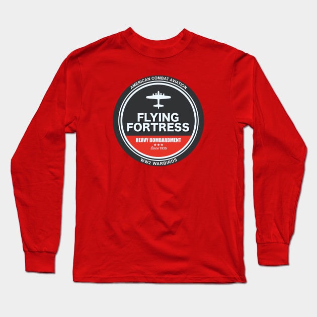 B-17 Flying Fortress Patch Long Sleeve T-Shirt by TCP
